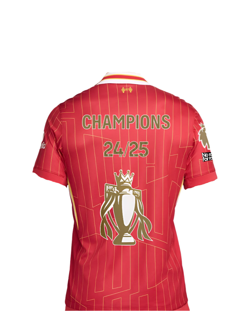 Liverpool Champions, Gold Trophy and Insignia 24/25 Home Match Jersey